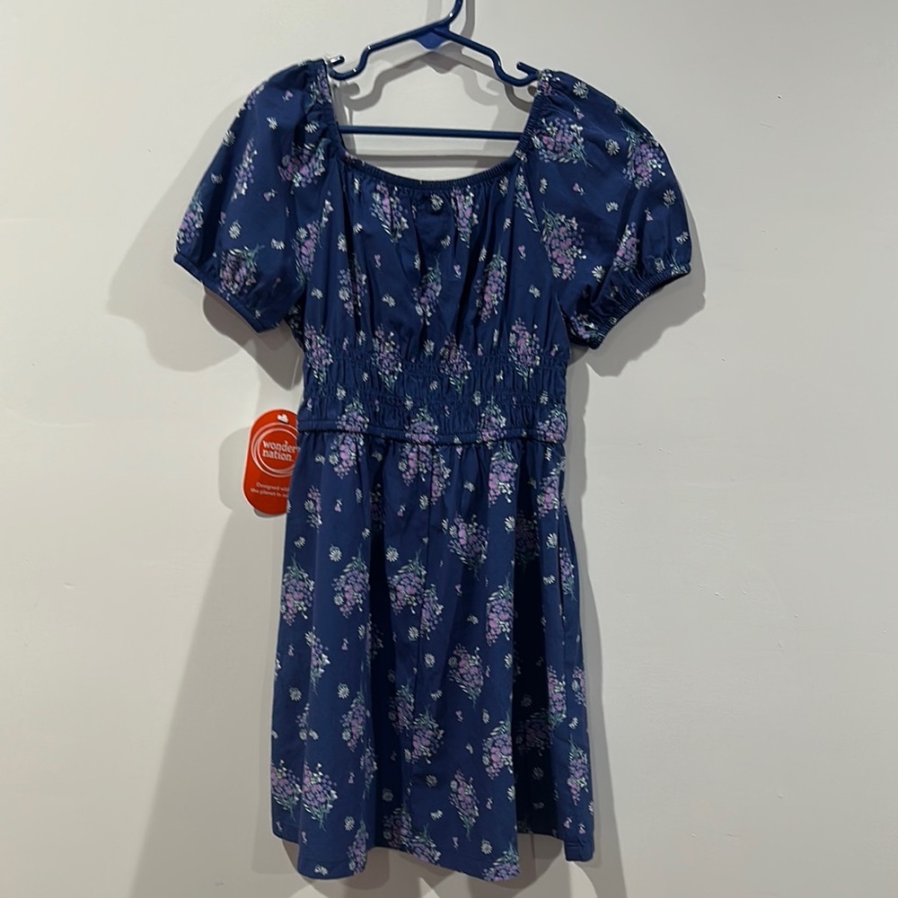 Floral Blue Kids Dress Size Small - Picture 2 of 10